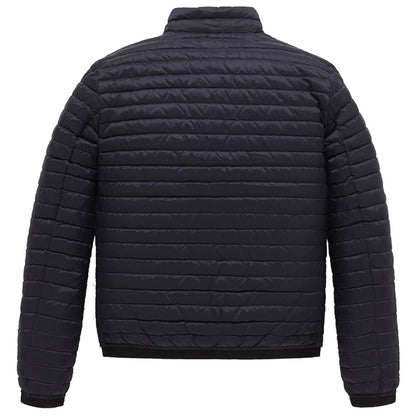 Blue Nylon Men Jacket