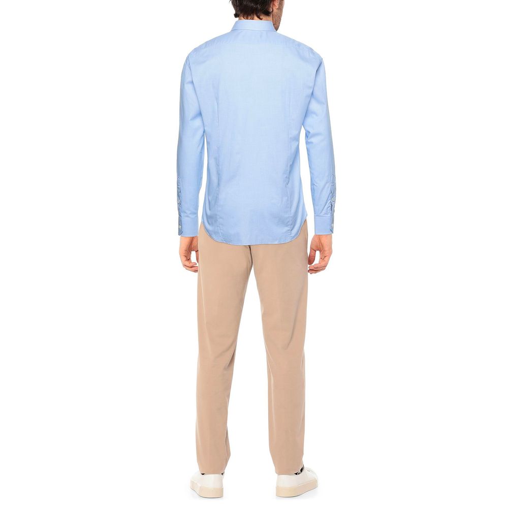 Light Blue Cotton Men Shirt