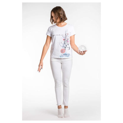 White Viscose Women Top