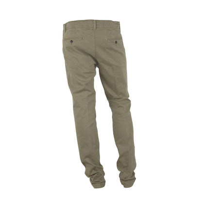 Beige Cotton Men Pant