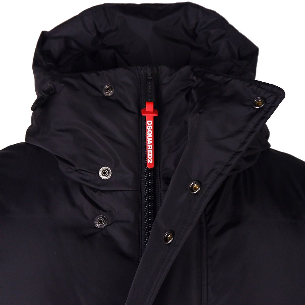Black Nylon Men Down Jacket