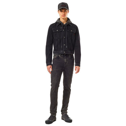 Black Cotton Men Jean