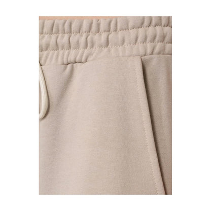 Beige Cotton Women Palazzo Pants