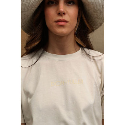 "White Cotton Women T-Shirt"