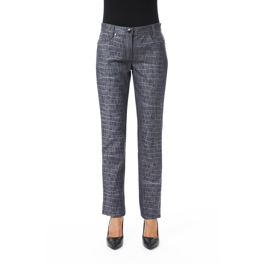 Black Viscose Women's Pants