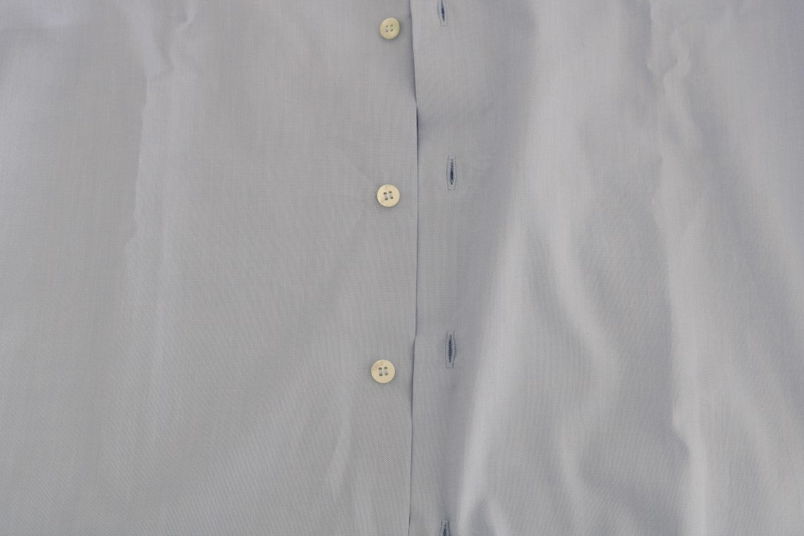 Light Blue Cotton Slim Fit Dress Shirt