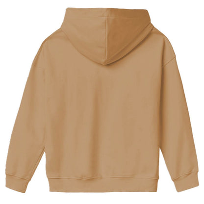 Brown Cotton Men Sweater with Hood