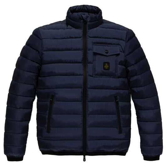Blue Nylon Men Jacket