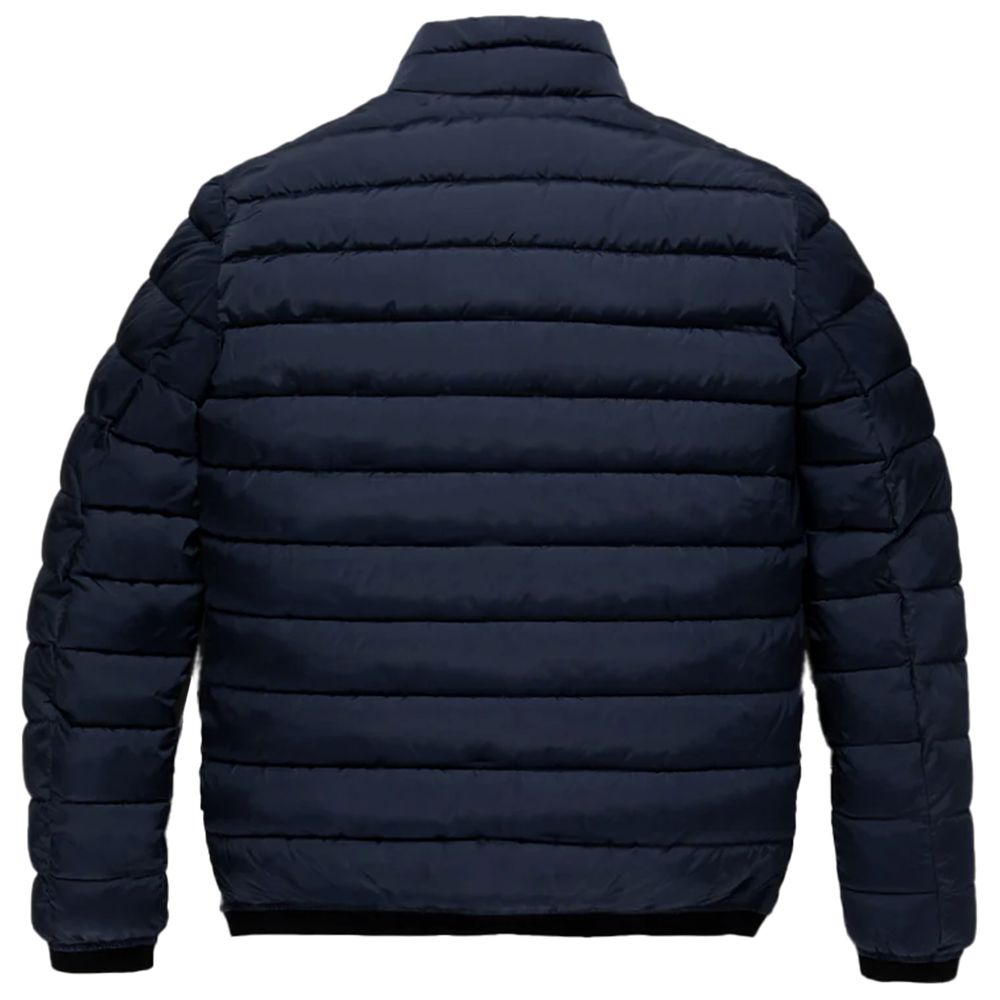 Blue Nylon Men Jacket