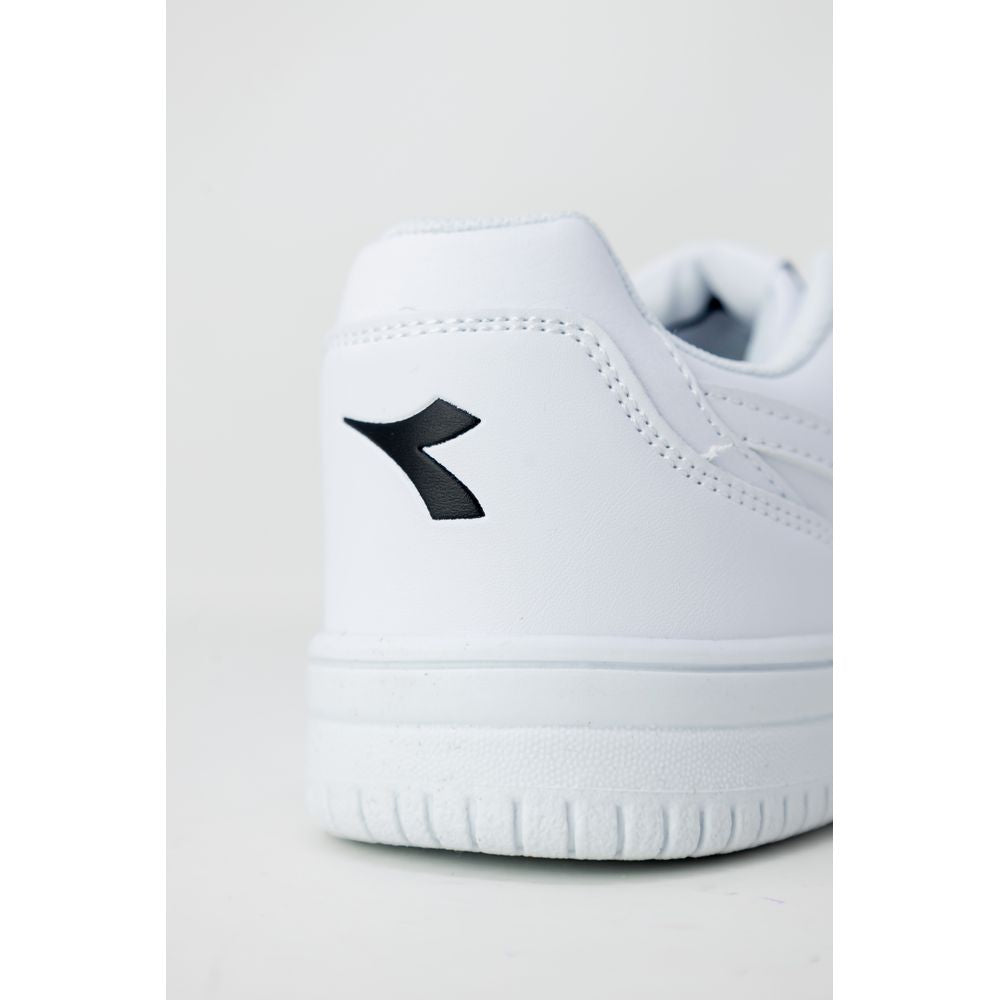 White Artificial Leather Low Top Sneakers