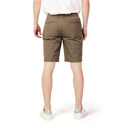 Green Nylon Bermuda Shorts