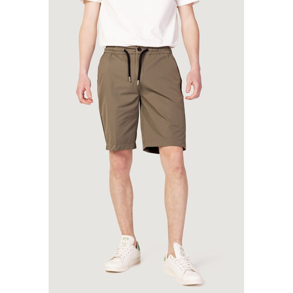 Green Nylon Bermuda Shorts