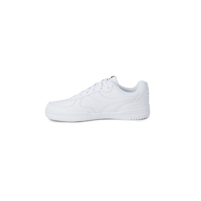 White Artificial Leather Low Top Sneakers