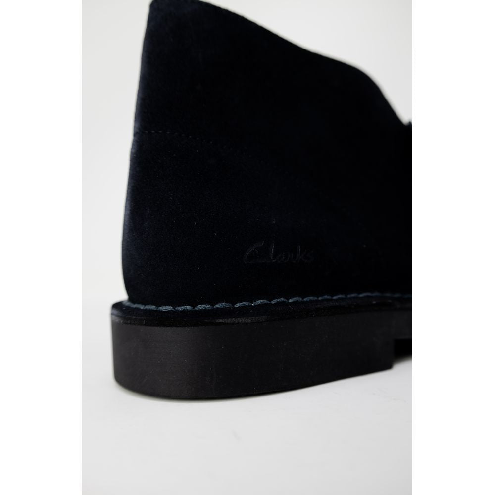 Blue Leather Ankle Boots