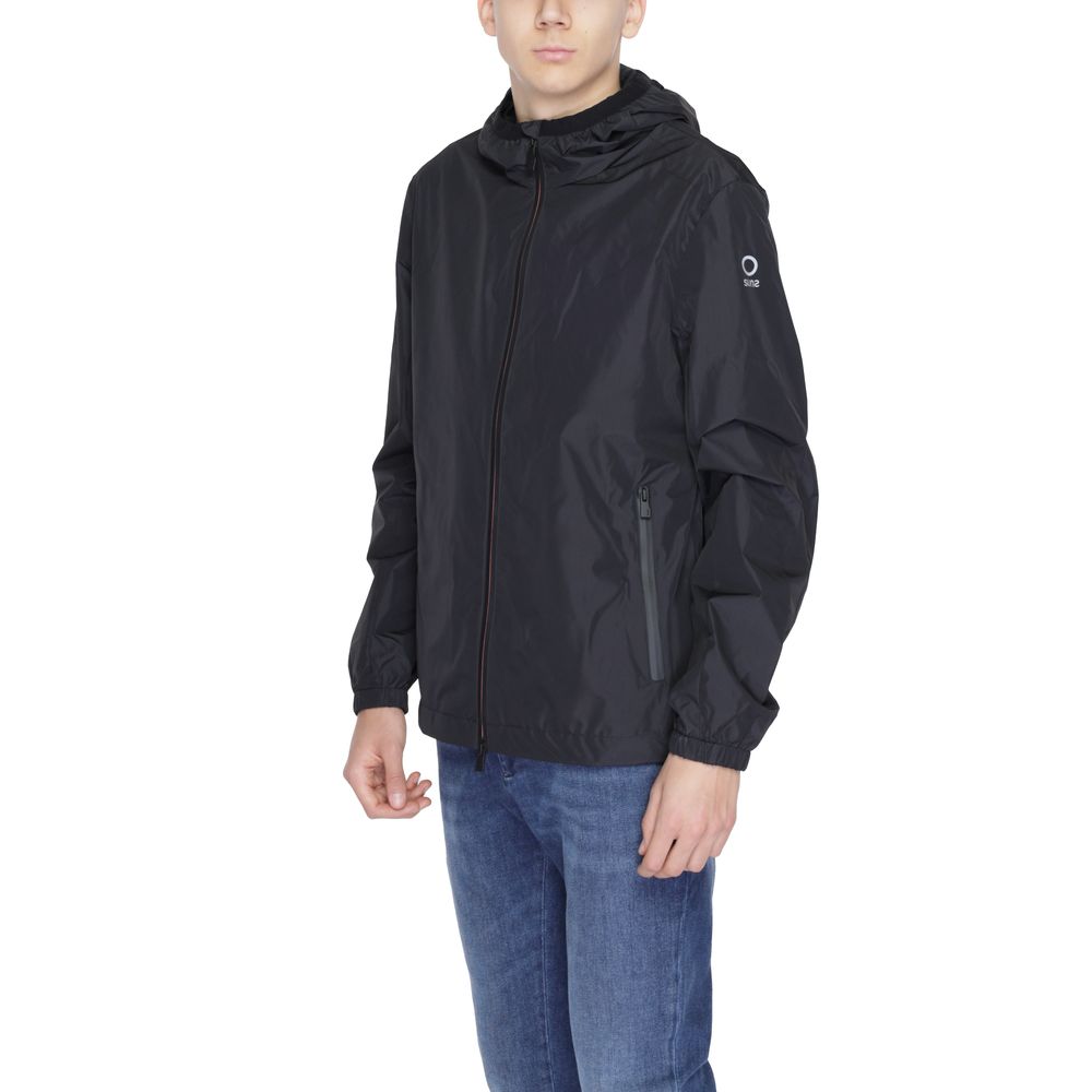 Black Polyester Shell Jacket