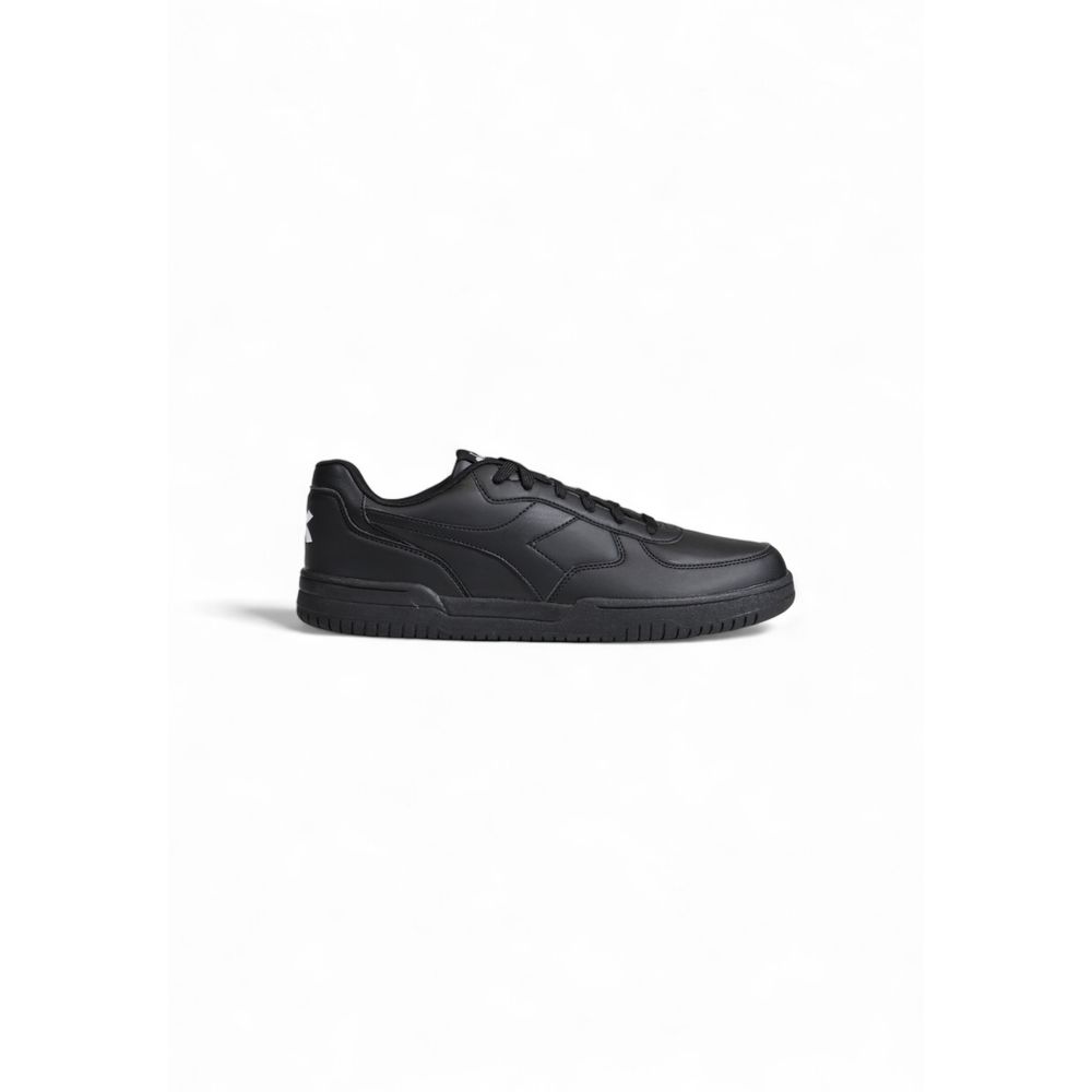 Black Artificial Leather Low Top Sneakers