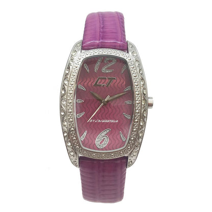Purple Leather Dress Watch