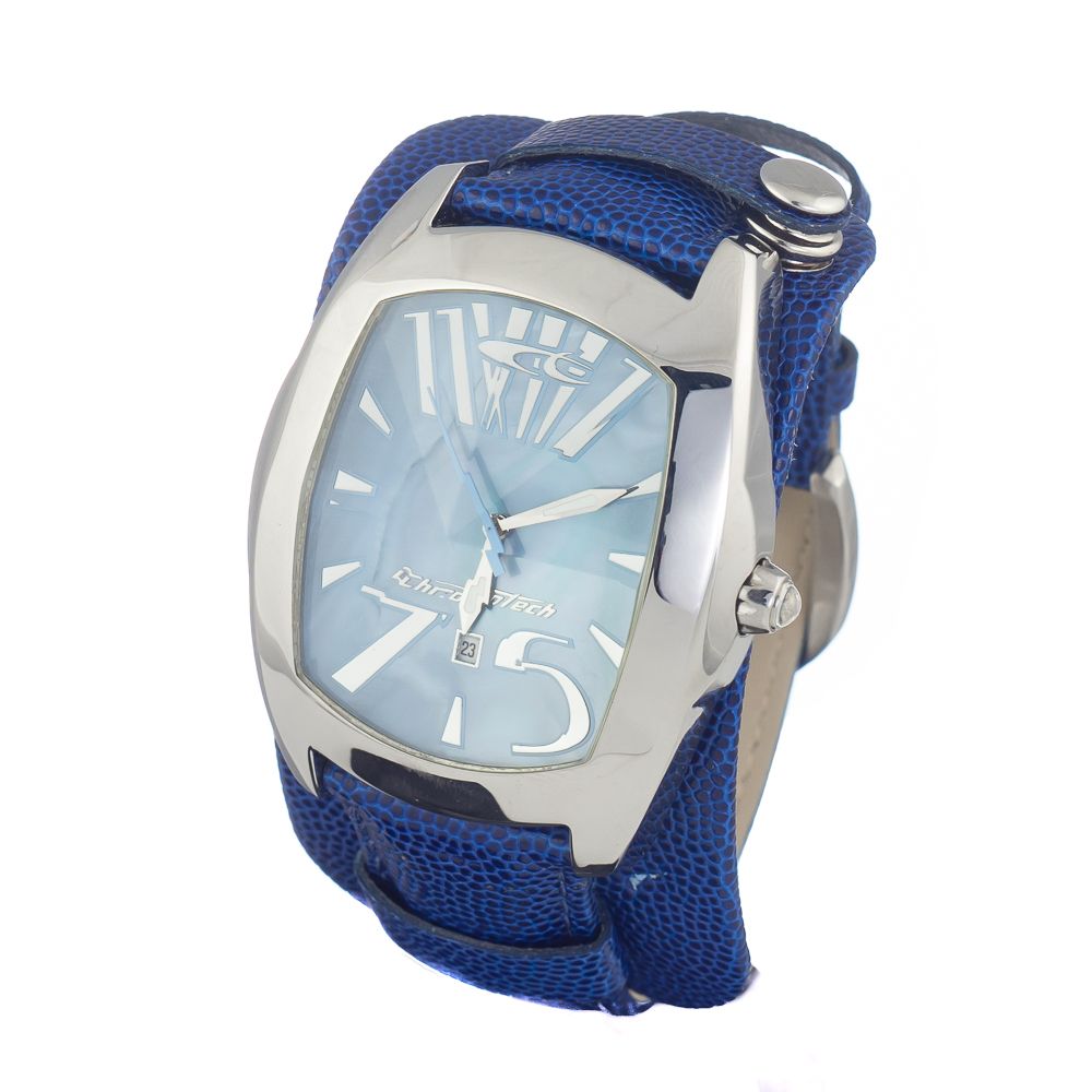 Blue Leather Dress Watch