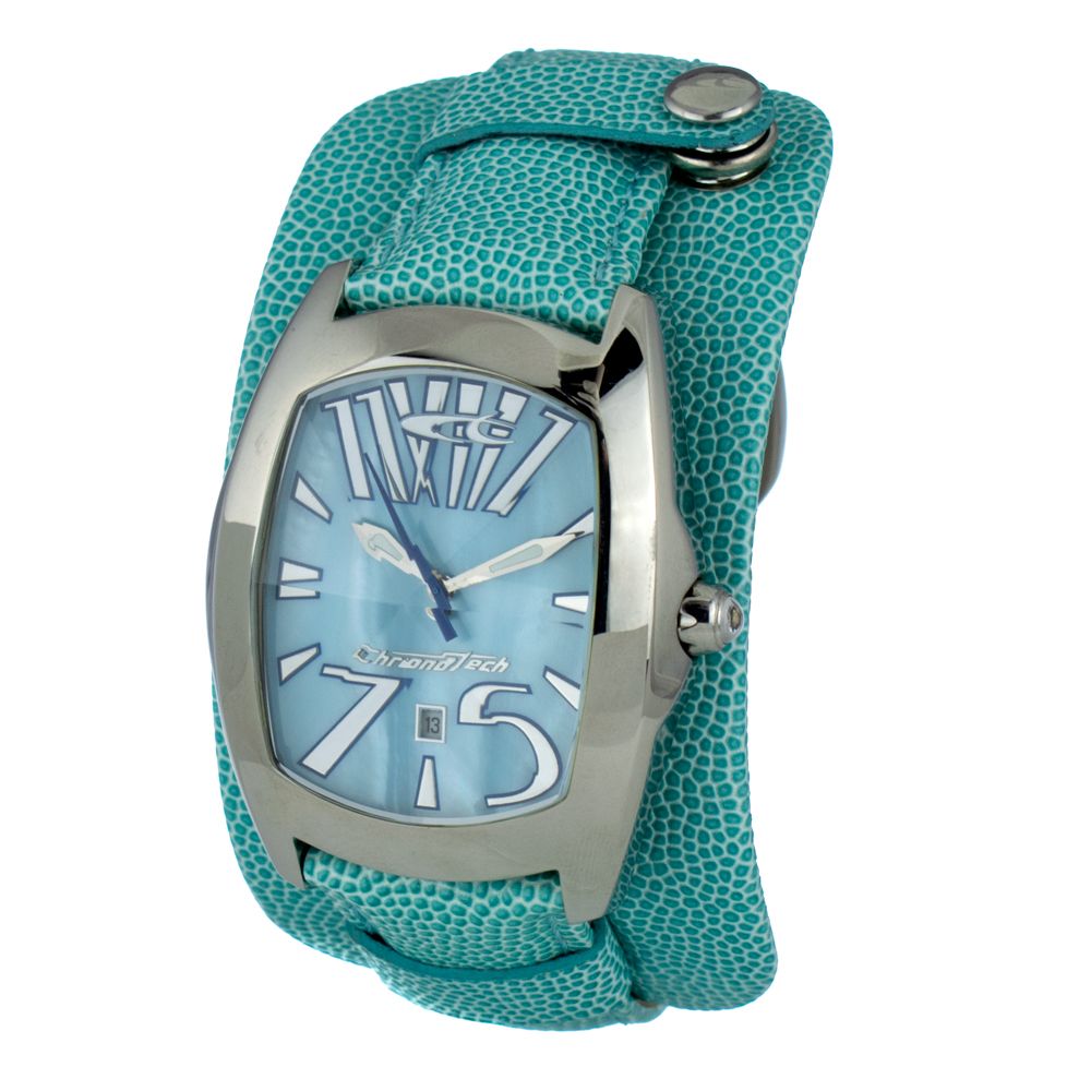 Blue Leather Dress Watch