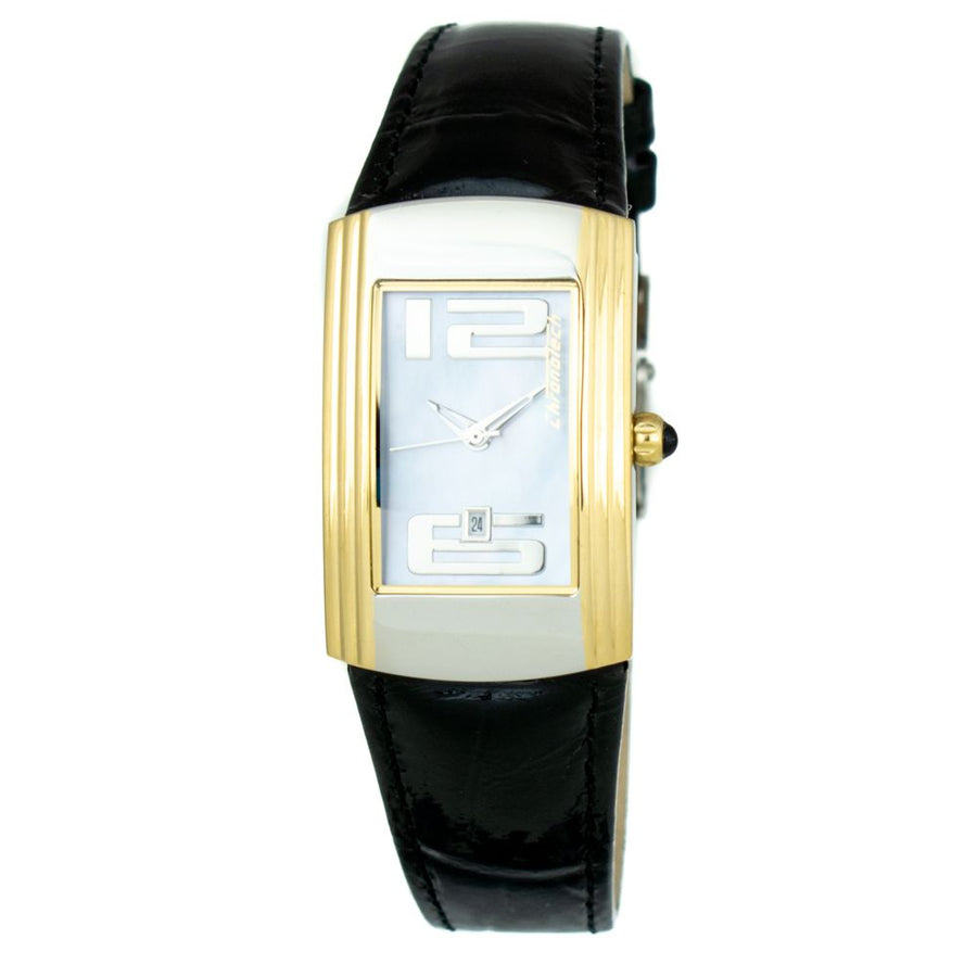 Black Leather Dress Watch