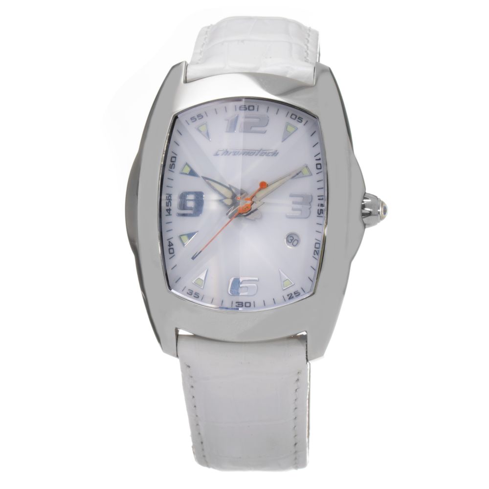 White Leather Dress Watch