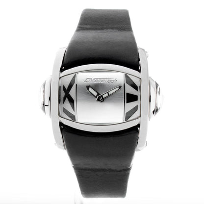 Black Leather Dress Watch