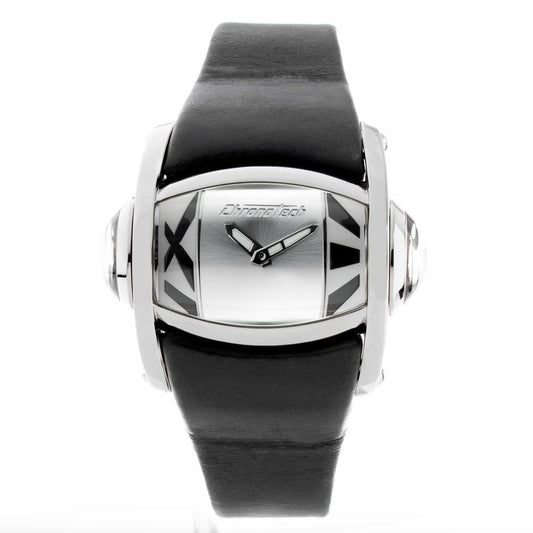 Black Leather Dress Watch