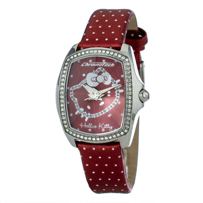 Red Leather Dress Watch