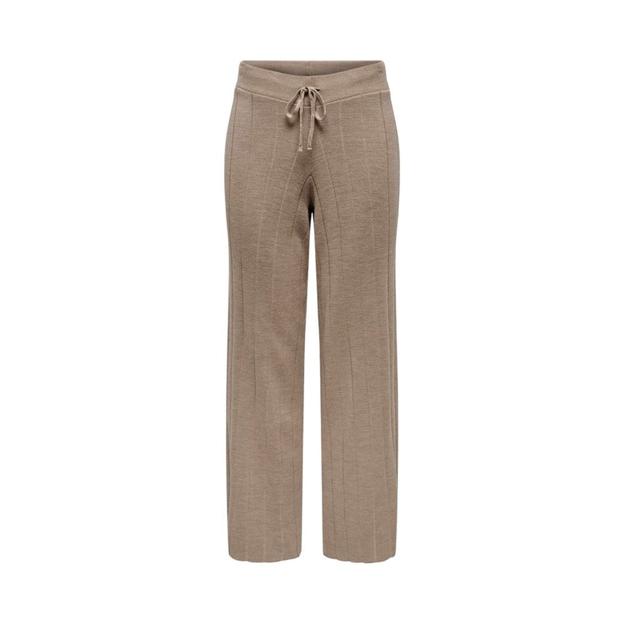 Beige Marabou Casual Pants