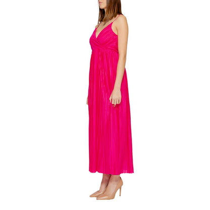 Multicolor Polyester Long Dress
