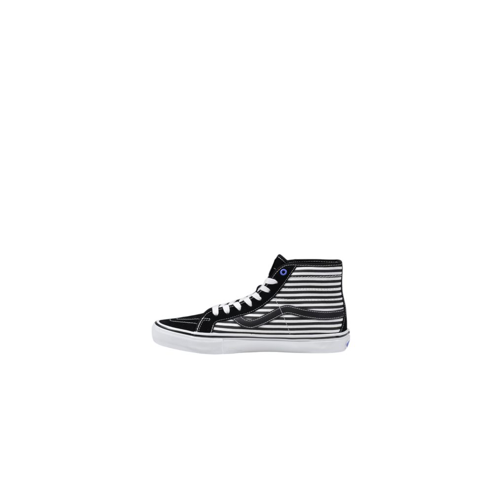 Black And White Leather High Top Sneakers
