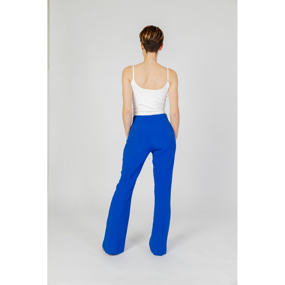 Blue Recycled Polyester Flared Pants