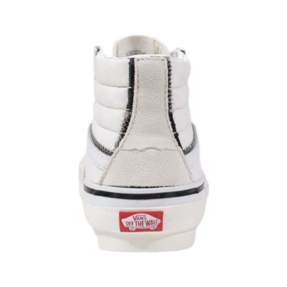 Beige Leather High Top Sneakers