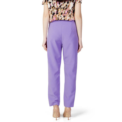 Purple Polyester Pants