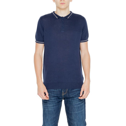 Blue Cotton Shortsleeve Shirt
