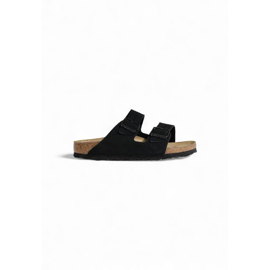 Black Suede Leather Sandals