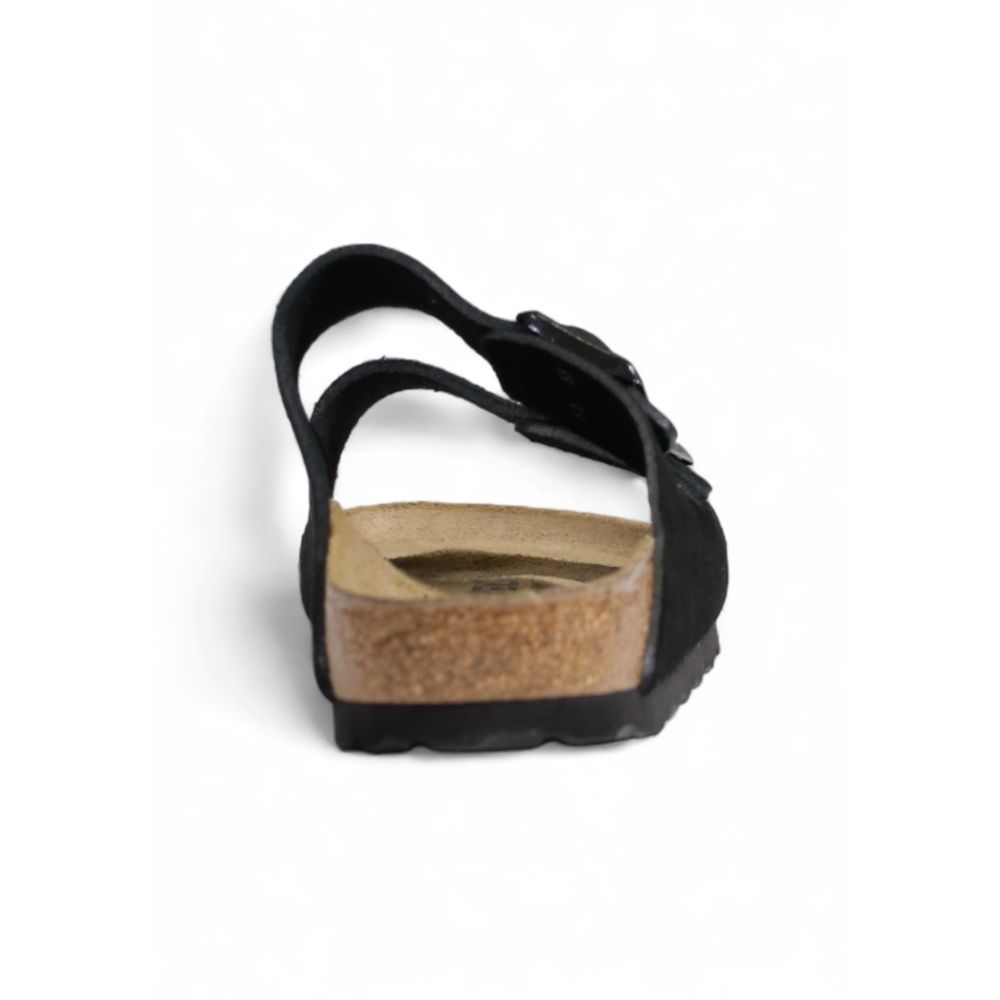 Black Suede Leather Sandals