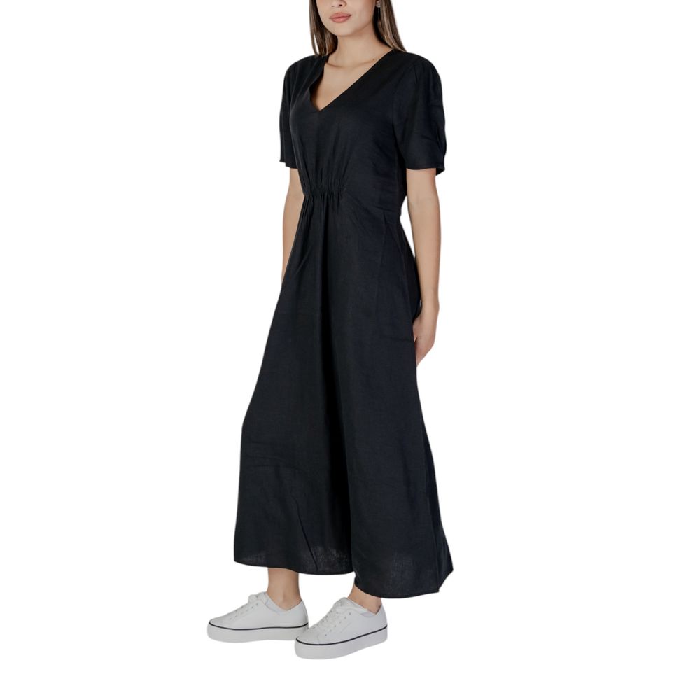 Black Linen Long Dress
