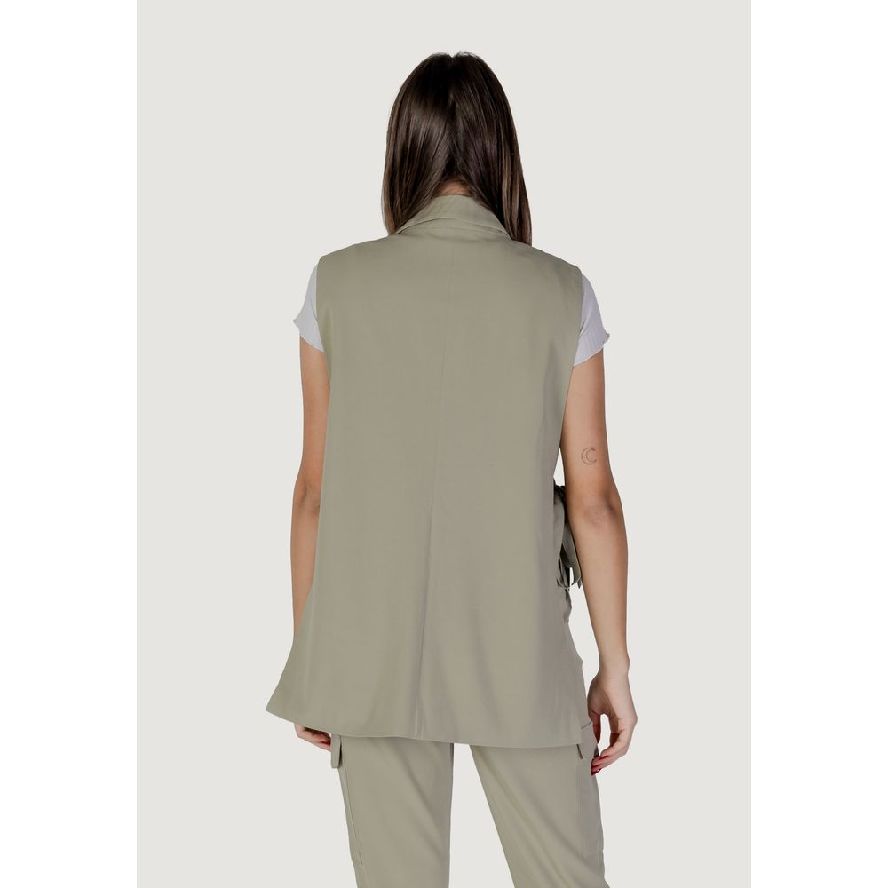 Green Polyester Waistcoat