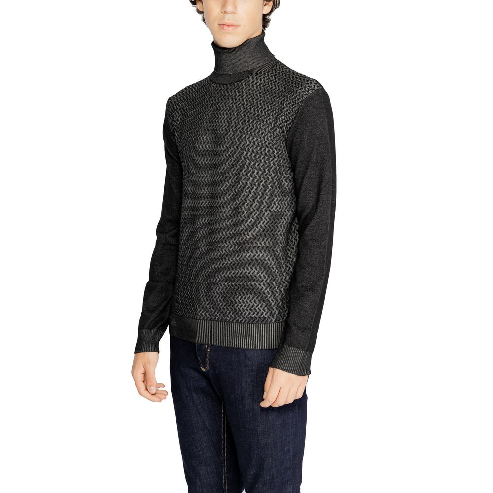 Black Viscose Turtleneck
