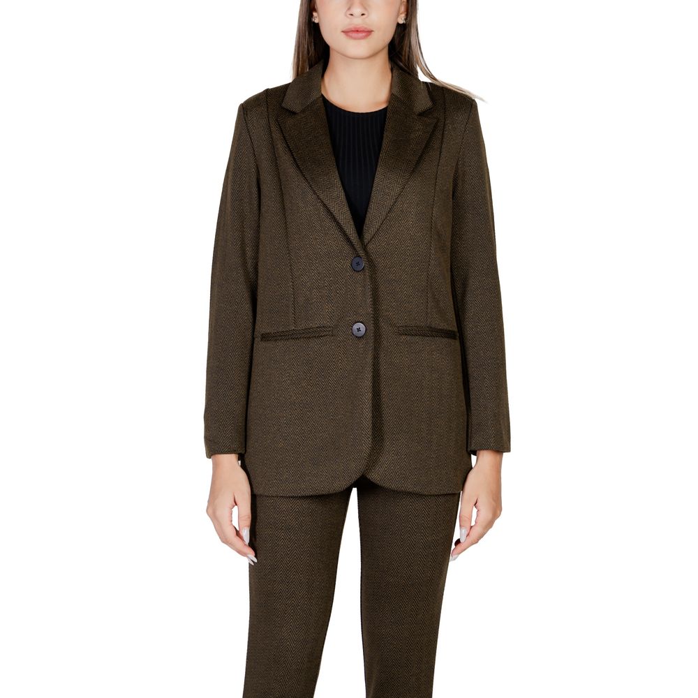 Green Polyester Blazer