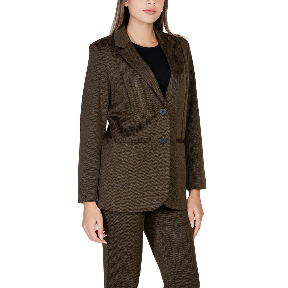 Green Polyester Blazer