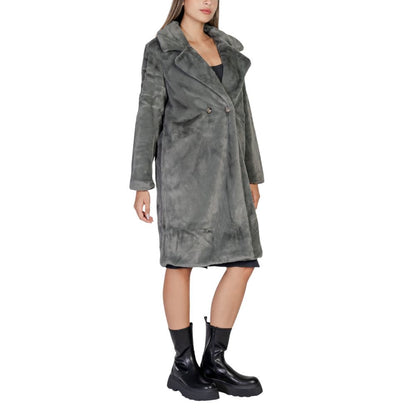 Black Polyester Coat