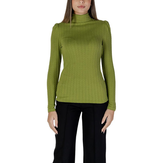 Green Polyester Long Sleeve T-Shirt