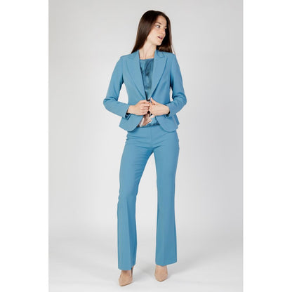 Turquoise Polyester Blazer
