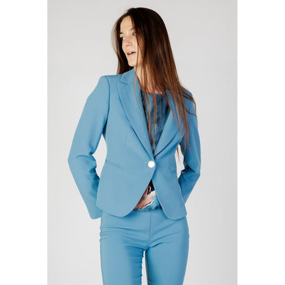 Turquoise Polyester Blazer