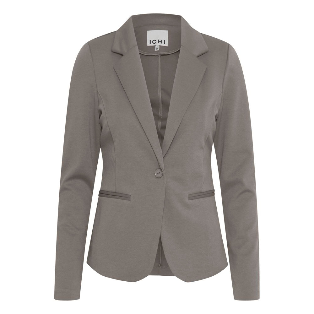 Beige Polyester Blazer