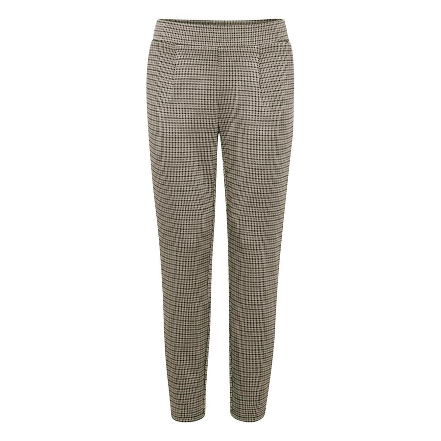 Beige Polyester Casual Pants
