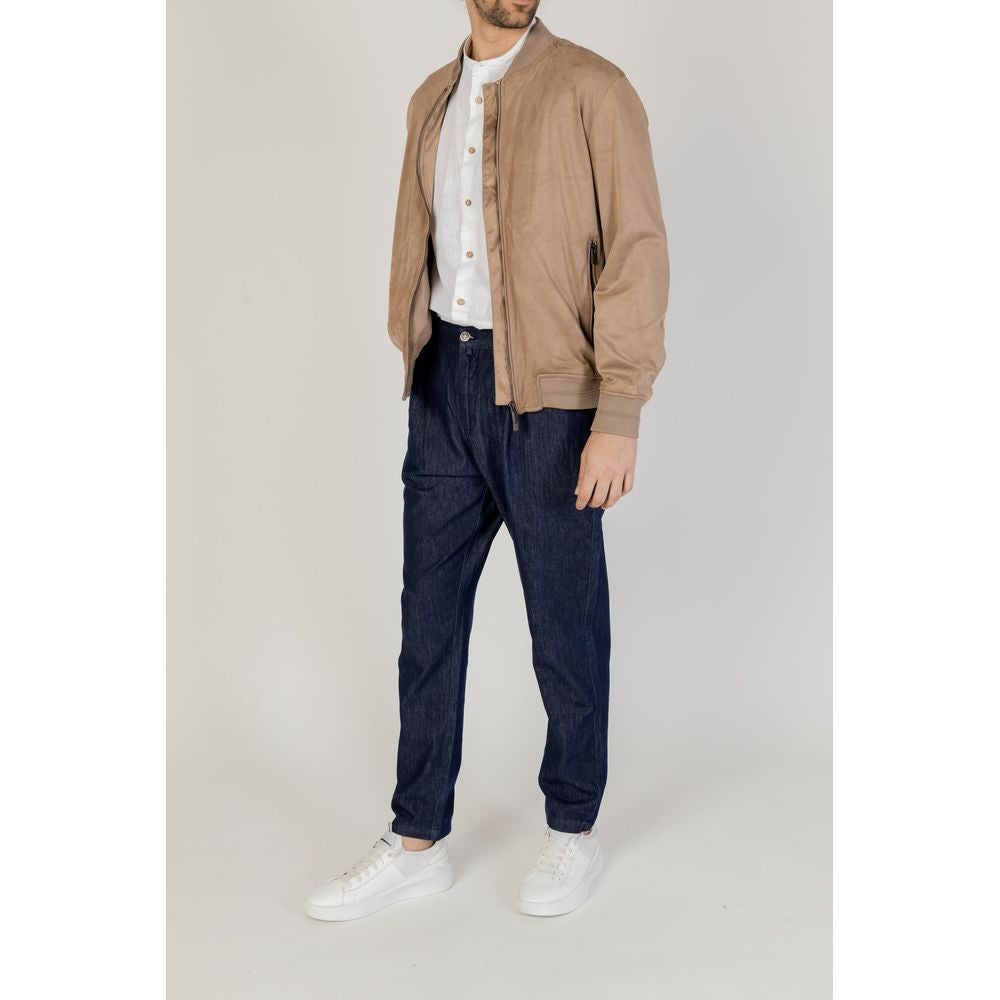Brown Polyester Bomber