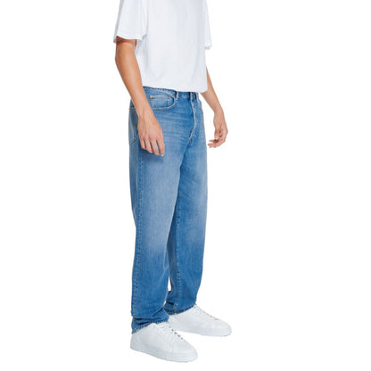 Blue Cotton Relaxed Fit Jeans